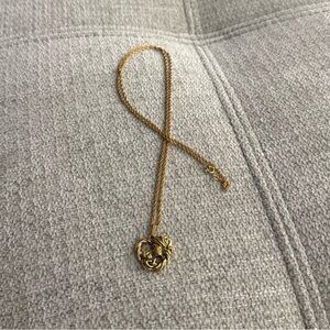 Vintage 1994 Avon Madonna and Child Gold Tone Pendant and Necklace